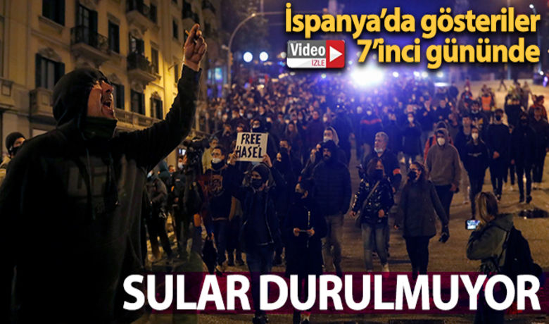 İspanya'da rapçi Hasel'in tutuklanmasınakarşı protestolar 7'nci gününde - İspanya'da Katalan rapçi Pablo Hasel'in 16 Şubat'ta tutuklanmasının ardından başlayan protestoların 7. gününde Katalonya özerk bölgesinde yaklaşık 700 gösterici yürüyüş düzenledi. Farklı noktalarda gerçekleştirilen gösterilerde zaman zaman tansiyon yükseldi.