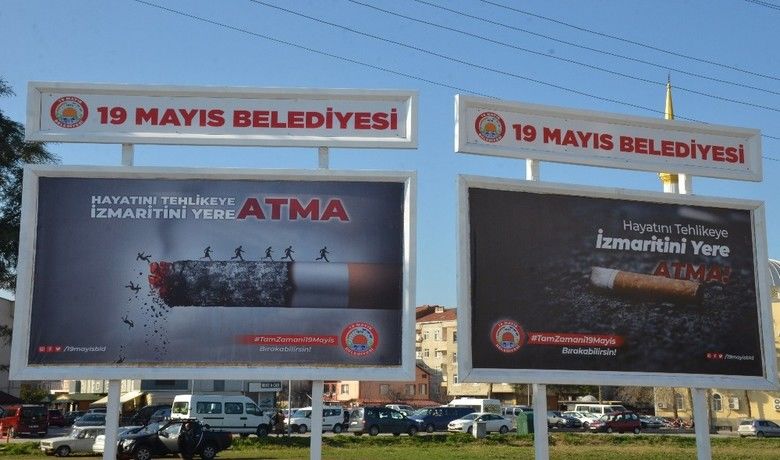 19 Mayıs Belediyesi izmarite savaş açtı