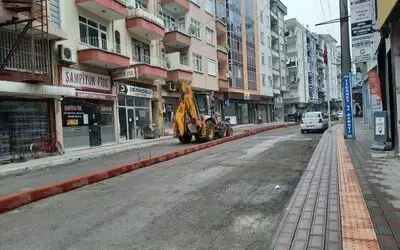 Hacıahmet Sokak düzenleme çalışması devam ediyor