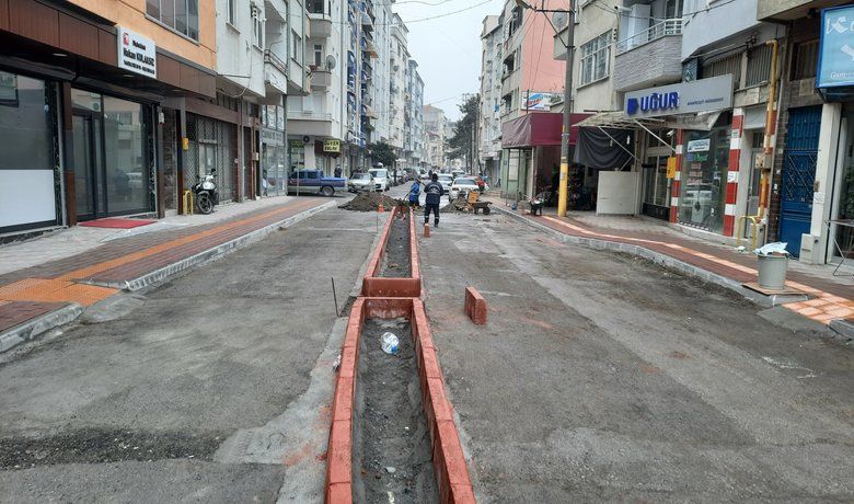 Hacıahmet Sokak düzenleme çalışması devam ediyor