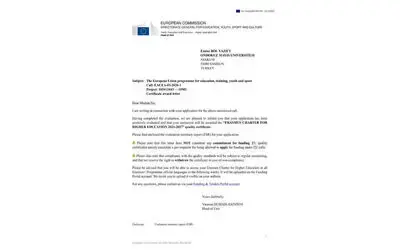 OMÜ’ye tam puanla Erasmus Beyannamesi kalite sertifikası
