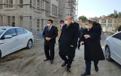 Bakan Soylu, Alaçam Hükümet Konağı inşaatında incelemelerde bulundu

