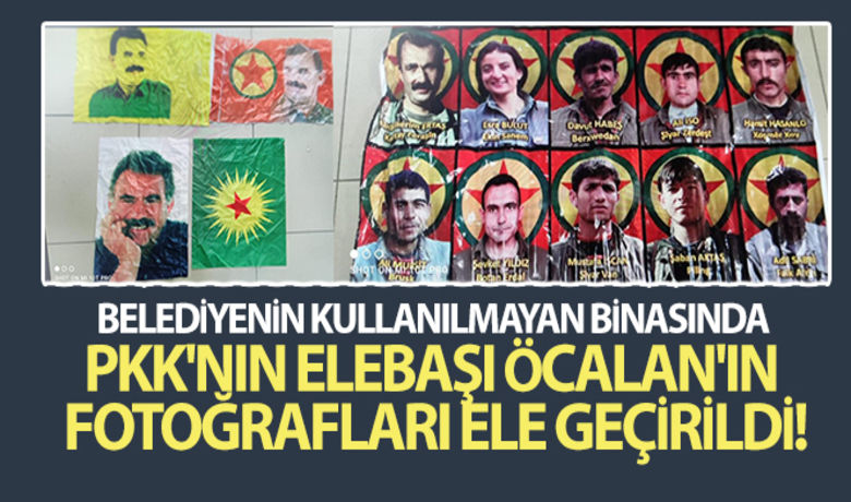 Belediyenin kullanılmayan binasında PKK'nınelebaşı Öcalan'ın fotoğrafları ele geçirildi - Van'ın merkez İpekyolu Belediyesinin kullanılmayan ek hizmet binasında yapılan aramalarda terör örgütü PKK'nın elebaşı Abdullah Öcalan'ın ve güvenlik güçleriyle girdikleri çatışmalarda öldürülen teröristlerin fotoğrafları ele geçirildi.