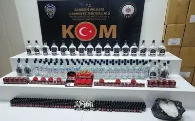 Samsun’da 108 litre etil alkol ve 94 adet cinsel içerikli ürün ele geçirildi

