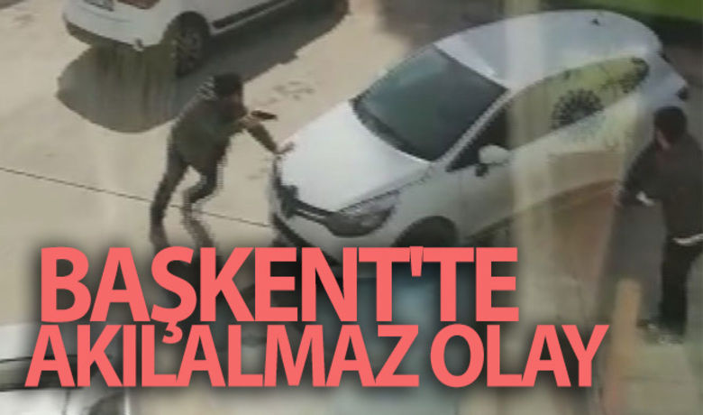 Başkent'te akılalmaz olay - Ankara'nın Etimesgut ilçesinde araç içinde uyuşturucu kullandığı iddia edilen bir kişi kendisine müdahale eden polislerin üzerine otomobili sürerek kaçmaya çalıştı. Bu sırada şüpheli bir kişiye de çarptı.