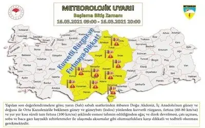 Orta Karadeniz için fırtına uyarısı
