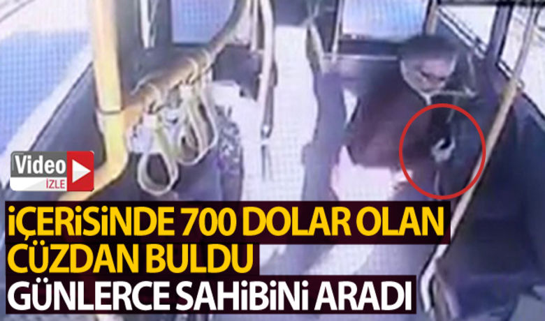 Otobüste içinde 700 dolar olancüzdan buldu, günlerce sahibini aradı - İstanbul’da özel halk otobüsünde bulunan ve içinde 700 dolar olan cüzdan, günler süren uğraşların ardından otobüs şoförü tarafından sahibine ulaştırıldı. Cüzdanın bir vatandaş tarafından bulunup, şoföre teslim edildiği anlar otobüsün güvenlik kameralarına yansıdı. Otobüs şoförü Ali Aynıkoğlu, ödemesi olan vatandaşın cüzdanına kavuştuğunda mutlu olduğunu ve kendisine dua ettiğini söyledi.
