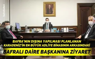 Başkan Kılıç'tan Karadeniz'in en büyük adliye binasının arkasındaki daire başkanına ziyaret