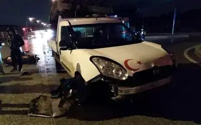 Samsun’da motosiklet kamyonet ile çarpıştı: 1 yaralı
