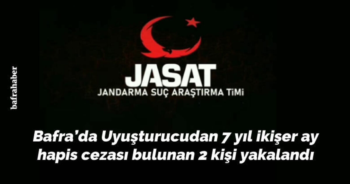 Uyuşturucudan 7 yıl ikişer ay hapis cezası bulunan 2 kişi yakalandı