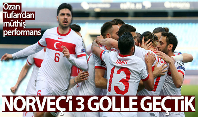 Norveç 0-3 Türkiye  - 2022 FIFA Dünya Kupası Grup Eleme maçında Norveç ile Türkiye karşı karşıya geldi. Karşılaşmadan A Milli takımımız 3-0'lık galibiyet ile ayrıldı.
