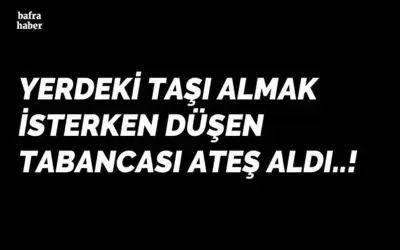 Yere düşen silah ateş aldı: 1 yaralı