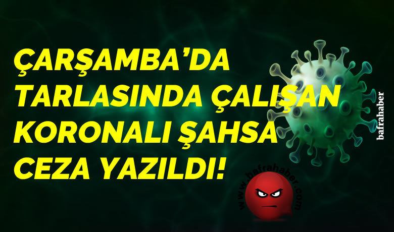 Pozitif hasta tarlada çalışırken yakalandı,3 bin 469 TL ceza yazıldı