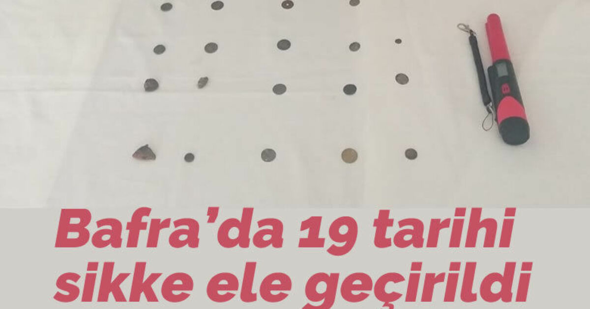 Bafra’da 19 tarihi sikke ele geçirildi