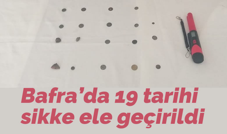 Bafra’da 19 tarihi sikke ele geçirildi - Samsun’un Bafra ilçesinde 19 adet kaçak tarihi sikke ele geçirildi.