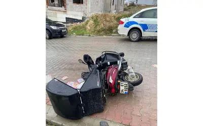 Samsun’da motosiklet devrildi: 1 yaralı
