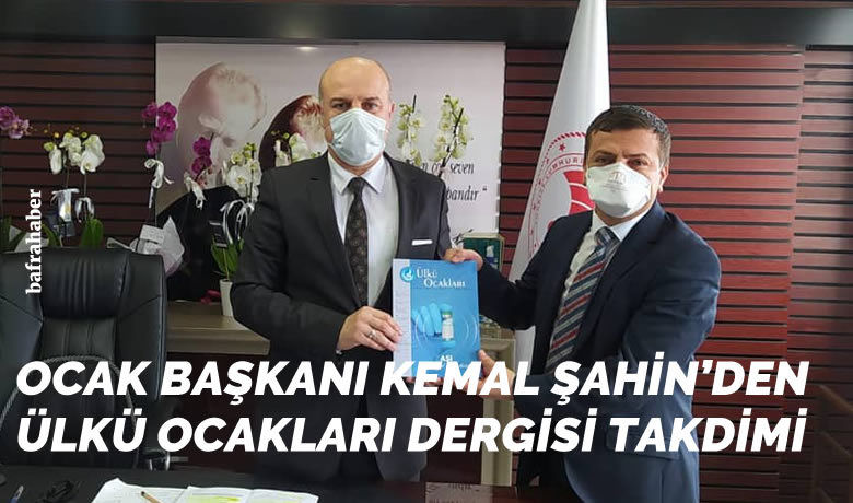 Başkan Şahin’den Ülkü Ocağı Dergisi Takdimi - Bafra Ülkü Ocakları Başkanı Kemal Şahin ilçede bir dizi ziyarette bulundu. 