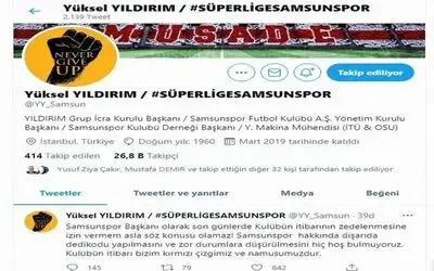 Başkan Yıldırım: “Samsunspor’un itibarı kırmızı çizgimiz ve namusumuzdur”
