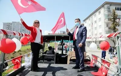Atakum sokaklarında 23 Nisan coşkusu
