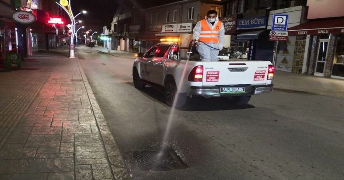 Bafra’da larva ile mücadele çalışması
