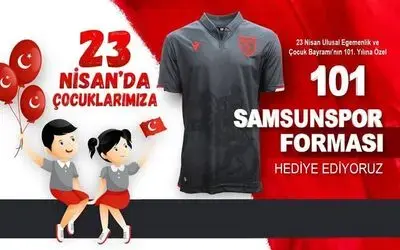 101 çocuğa Samsunspor forması
