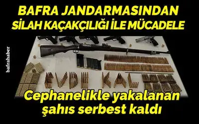 Bafra'da Cephanelikle yakalanan şahıs serbest kaldı