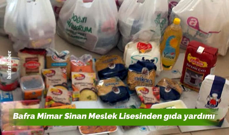 Bafra Mimar Sinan Mtal’den Gıda Yardımı - Bafra Mimar Sinan Mesleki ve Teknik Anadolu Lisesi (MTAL) “Ailelerle Buluşuyor” Projesi kapsamında gıda yardımı yapıyor.