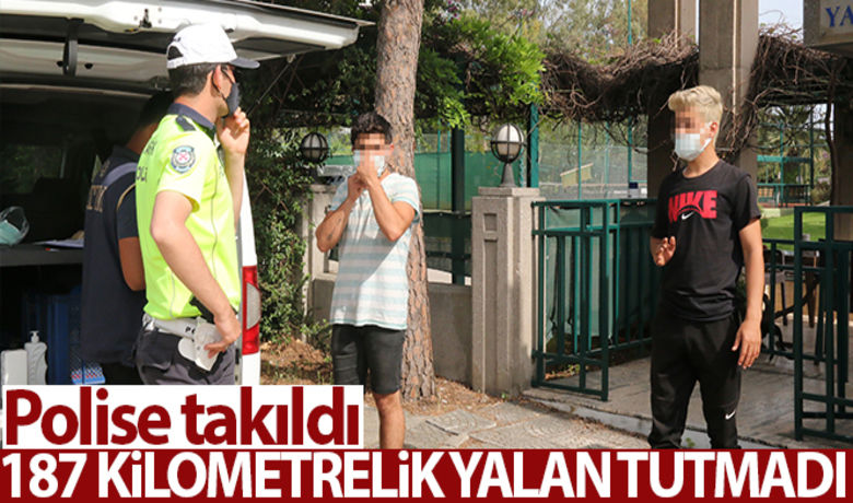 187 kilometrelik 'sigaraalma' yalanı polise takıldı - Antalya’da ceza yememek için polis kontrol noktasına 150 metre kala bulundukları araçtan inen iki genç, ekiplerin gözünden kaçmadı. Gençler, “Sigara almak için markete çıktık” dese de kısıtlamayı ihlalden 6 bin 300 TL ceza makbuzu düzenlendi.