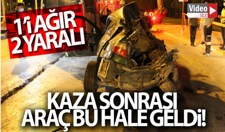 Hurda yığınına dönen otomobilde can pazarı - Denizli’de yaya üst geçidine çarparak karşı şeride geçen otomobil, diğer yönden gelen minibüsün önüne düştü. Minibüsün çarpması sonucu otomobilin hurdaya yığınına döndüğü kazada, sürücü aracın camından fırlayarak ağır yaralandı.