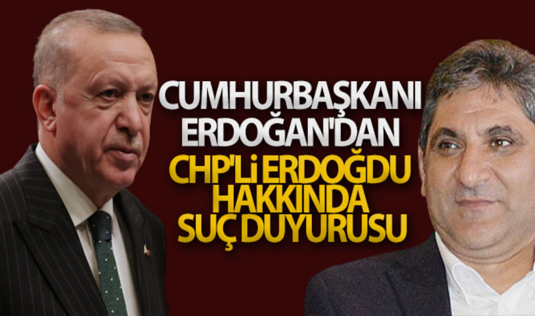 Cumhurbaşkanı Erdoğan'dan CHP'liErdoğdu hakkında suç duyurusu - Cumhurbaşkanı Erdoğan'ın avukatları, CHP'li Aykut Erdoğdu hakkında "Cumhurbaşkanına hakaret" gerekçesiyle 250 bin liralık manevi tazminat davası açtı.