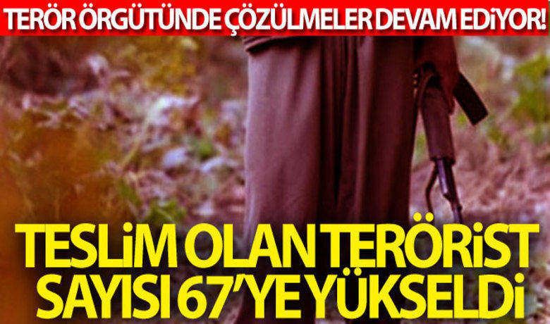 Terör örgütü PKK'da çözülme devam ediyor - Terör örgütü PKK’dan kaçan 4 örgüt mensubu daha ikna yoluyla teslim oldu. Yürütülen ikna çalışmaları sonucunda 2021 yılında teslim olan örgüt mensubu sayısı 67'ye yükseldi.