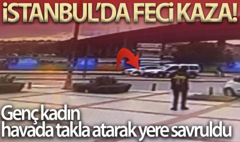 İstanbul'da feci kaza: Havada taklaatan genç kadın yere savruldu - Beyoğlu’nda kırmızı ışıkta koşarak yolun karşısına geçmeye çalışan genç kadına, yeşil ışıkta geçen polis otosu çarptı. Feci kaza kameralara yansırken, havada takla atarak metrelerce sürüklenen genç kadın ağır yaralandı. Yaralı kadın ve şok geçiren polis otosundaki 2 polis memuru ambulansla hastaneye kaldırıldı.