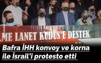 Bafra İhh Konvoy Ve Korna İle İsrail'i Protesto Etti 