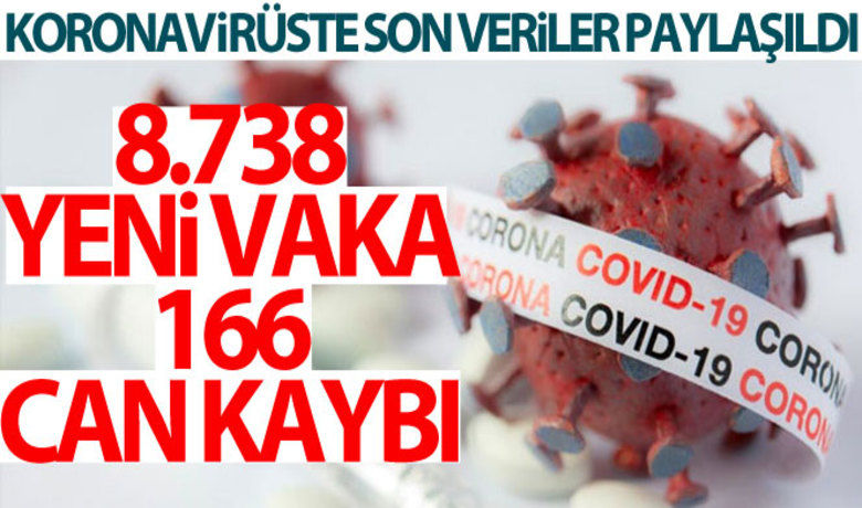 Koronavirüste son veriler açıklandı! - Türkiye'de son 24 saatte 8.738 koronavirüs vakası tespit edildi. 166 kişi hayatını kaybetti.