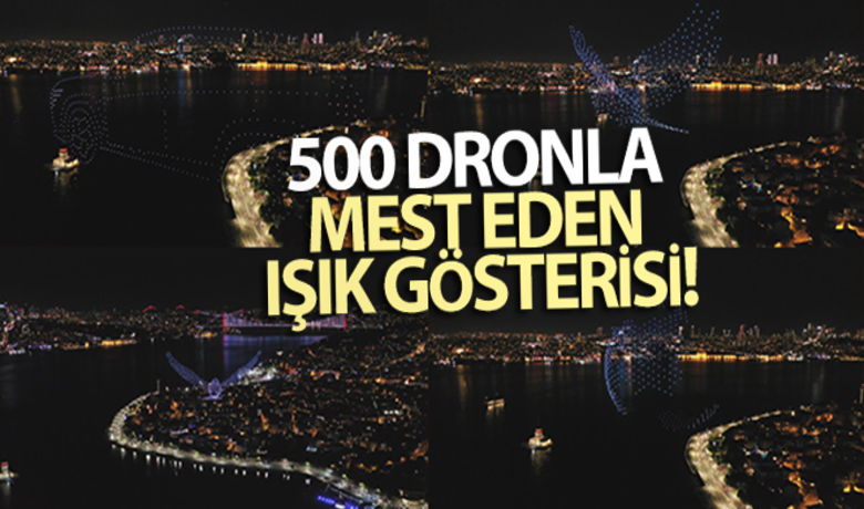 İstanbul'da 500 dronla mest eden ışık gösterisi - Yeni çıkacak bir arabanın tanıtımı için İstanbul’da 500 drone ile ışık gösterisi düzenlendi. Havadan çekilen gösteri İstanbul Boğazı Manzarası ile kartpostallık kareler oluşturdu.