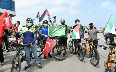 Kudüs için pedalladılar
