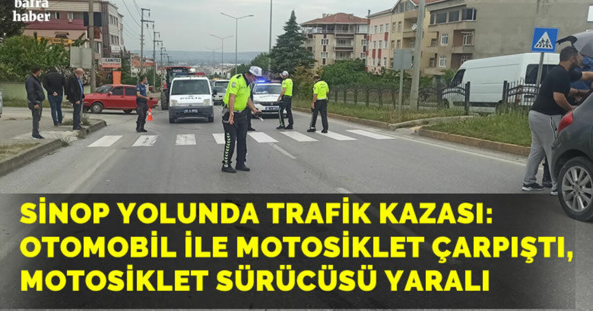 Otomobil ile motosiklet çarpıştı: 1 yaralı