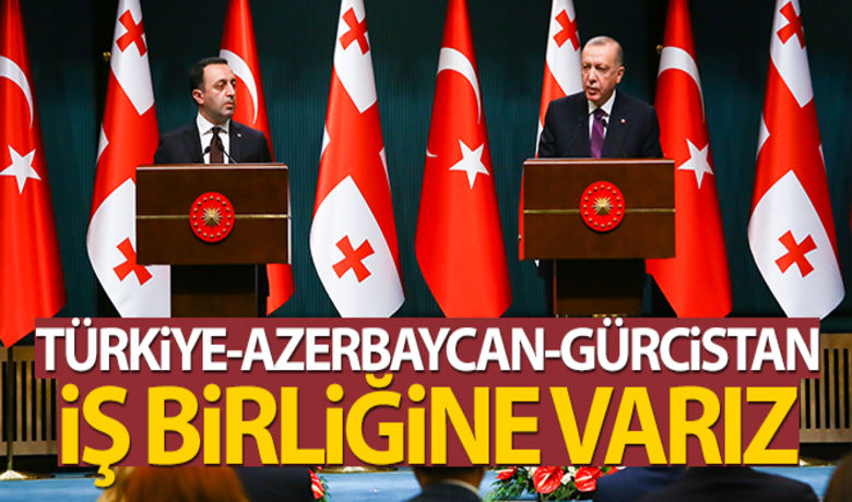 Cumhurbaşkanı Erdoğan: 'Türkiye-Azerbaycan-Gürcistan işbirliği, bütün bunlara varız' - Cumhurbaşkanı Recep Tayyip Erdoğan, Gürcistan ile 3 milyar dolar ticaret hacmi hedeflendiğini belirterek," Azerbaycan-Gürcistan-Ermenistan, böyle bir üçlü iş birliği veya Türkiye-Azerbaycan-Gürcistan iş birliği, bütün bunlara Türkiye olarak varız” dedi.