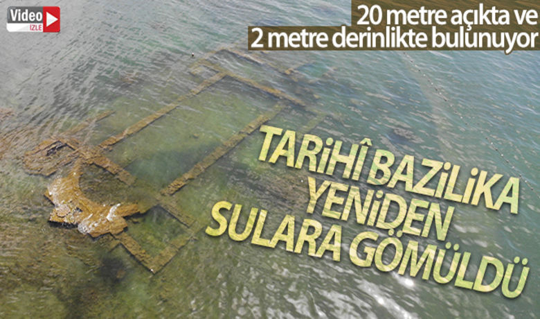 Tarihî bazilika yeniden sulara gömüldü - Bursa'nın İznik ilçesinde sağanak yağış sebebiyle İznik Gölü'nün suları yükseldi. Kuraklık sebebiyle ortaya çıkan tarihî bazilika yeniden suların altına kaldı.