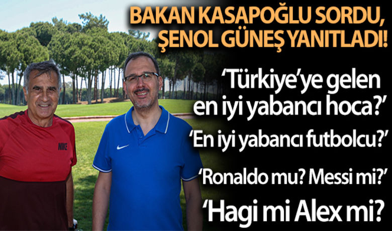 Bakan Kasapoğlu sordu, Şenol Güneş yanıtladı! - Gençlik ve Spor Bakanı Dr. Mehmet Muharrem Kasapoğlu, A Milli Futbol Takımı Teknik Direktörü Şenol Güneş ile Antalya kampı sırasında bir araya geldi.