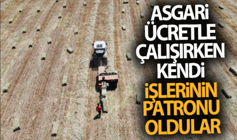 Asgari ücretle çalışırkenkendi işlerinin patronu oldular - Bartın’da asgari ücretle çalıştıkları fabrikalardan istifa ederek hayallerinin peşinden giden Gökhan Demirci ve Mehmet Ali Ercan isimli iki girişimci tarım işletmesi kurdu. Kiraladıkları atıl arazilerde büyükbaş hayvanlar için yem üreterek Batı Karadeniz bölgesindeki yem ihtiyacının önemli bir kısmını karşılayan iki girişimcinin 2021 yılındaki ciro hedefi 2 milyon TL.
