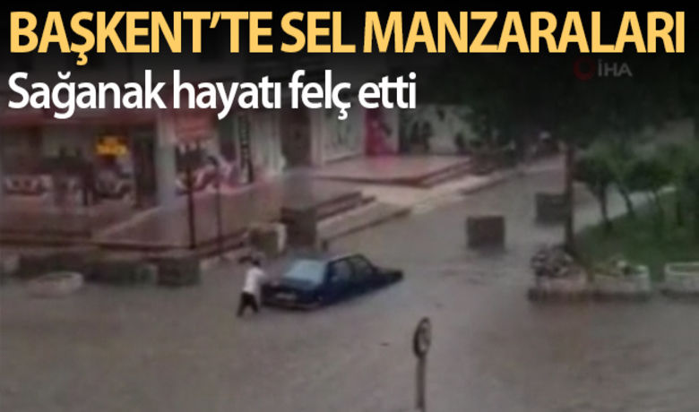 Başkent'te otomobiller sel suları içinde kaldı - Ankara'nın Sincan ilçesinde sağanak yağış nedeniyle oluşan su baskınlarında otomobiller sular içinde kaldı.