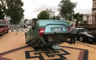 Samsun’da otomobil takla attı: 1 yaralı
