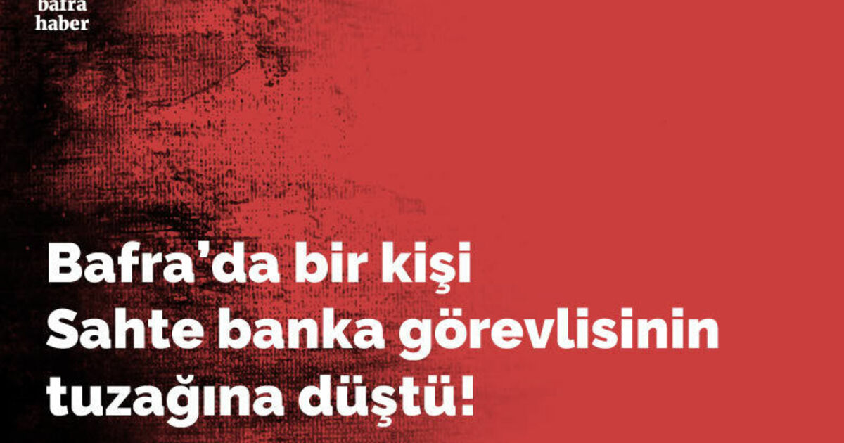 Sahte banka görevlisinin tuzağına düştü, 8 bin 249 lira dolandırıldı