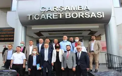 CHP heyetinden Çarşamba Ticaret Borsası’na ziyaret
