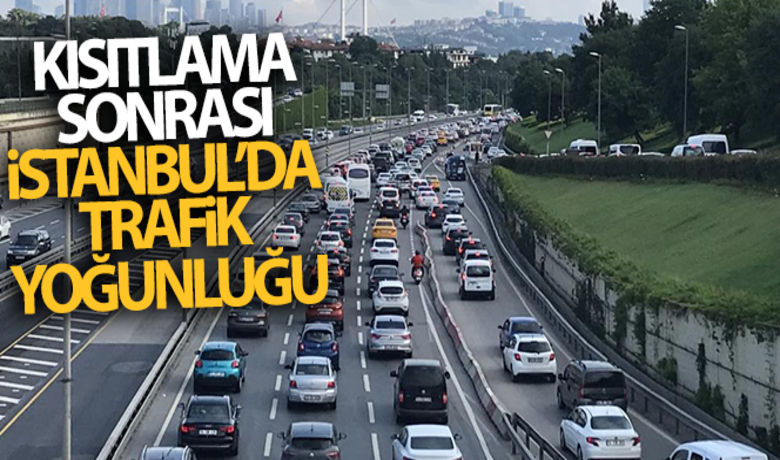 Kısıtlama sonrası İstanbul'da trafik yoğunluğu! - İstanbul'da, korona virüs tedbirleri kapsamında uygulanan Pazar günü uygulanan sokağa çıkma kısıtlamasının sona ermesiyle haftanın ilk iş günü, trafikte yoğunluk yaşanıyor. İBB'nin mobil uygulamasına göre, trafik yoğunluğu saat 08.00’da itibarıyla yüzde 53 olarak ölçüldü.