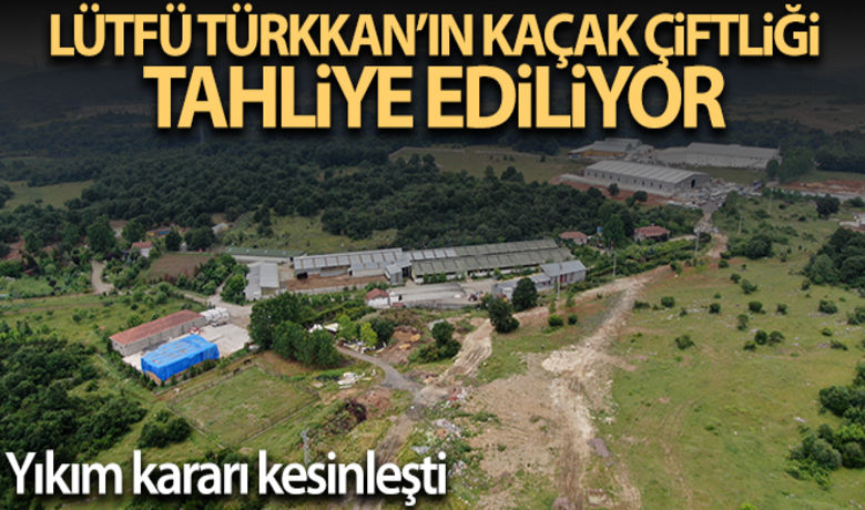 Lütfü Türkkan'ın kaçak çiftliği tahliye ediliyor - İYİ Parti Grup Başkanvekili Lütfü Türkkan'ın bir kısmı TOKİ arazisine kurulduğu belirlenen, 15 kaçak yapı tespit edilen ve yıkım kararı kesinleşen çiftliği tahliye ediliyor. Tahliye için bölgeye gelen belediye, elektrik dağıtım firması ekipleri jandarma ekiplerinin aldığı güvenlik önlemleri ile çiftlikte incelemelerde bulunuyor.