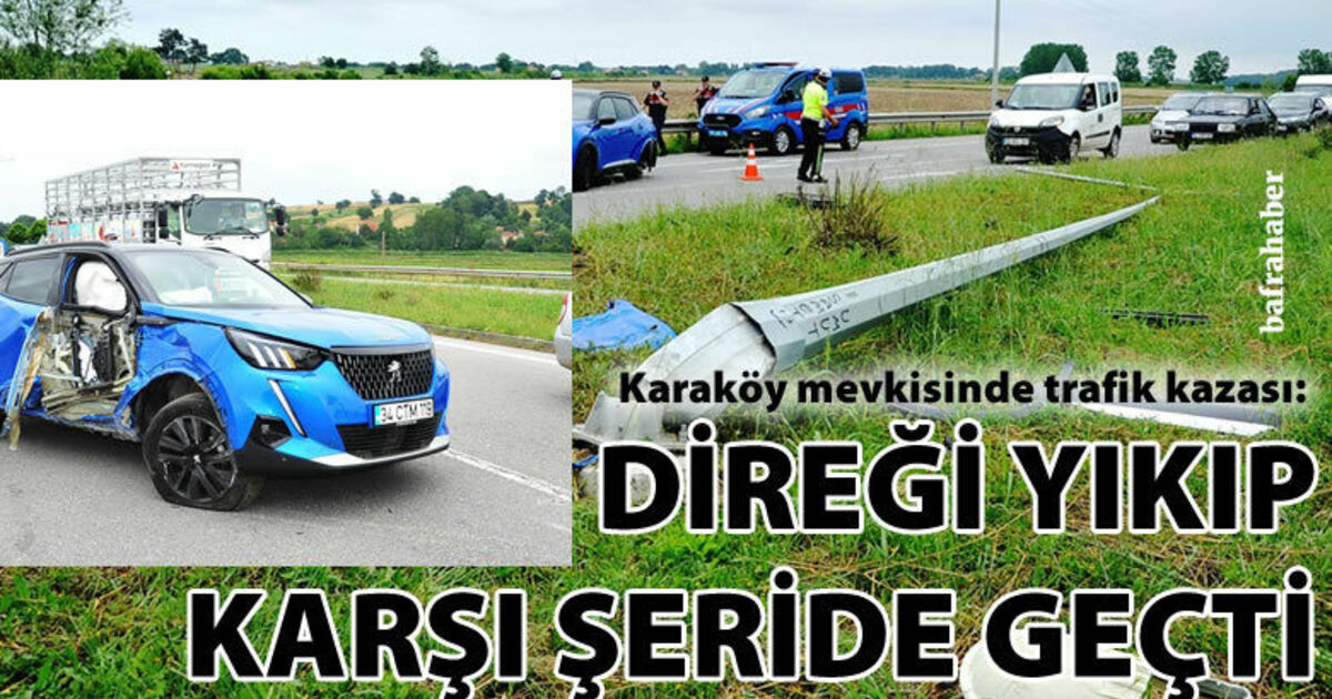 Karaköy Mevkisinde trafik kazası: 1 yaralı