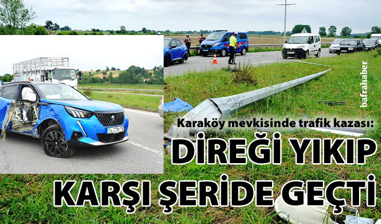 Karaköy Mevkisinde trafik kazası: 1 yaralı - Samsun’un 19 Mayıs ilçesinde meydana gelen trafik kazada 1 kişi yaralandı.