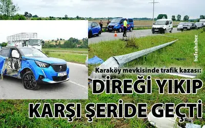 Karaköy Mevkisinde trafik kazası: 1 yaralı
